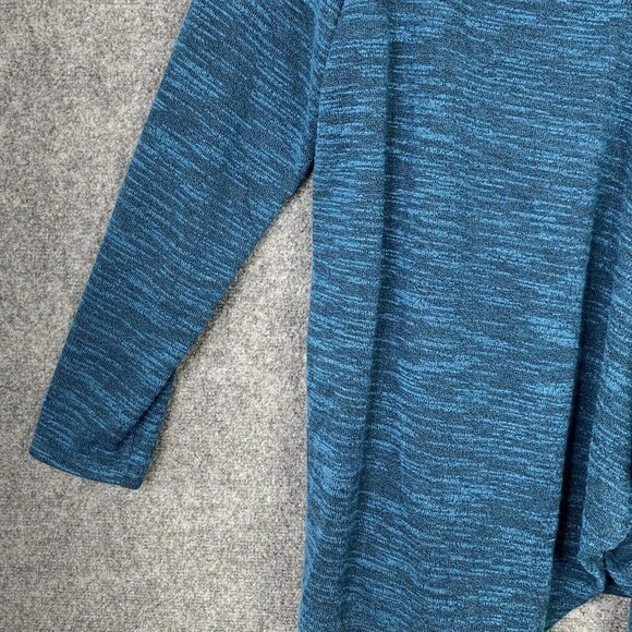 AB Studio Tunic Sweater Women Large 1 Button Flowing Open Front Long Sleeve - Picture 4 of 13